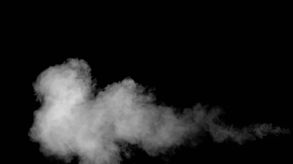 White Water Vapour on Black Background — Stock Photo, Image