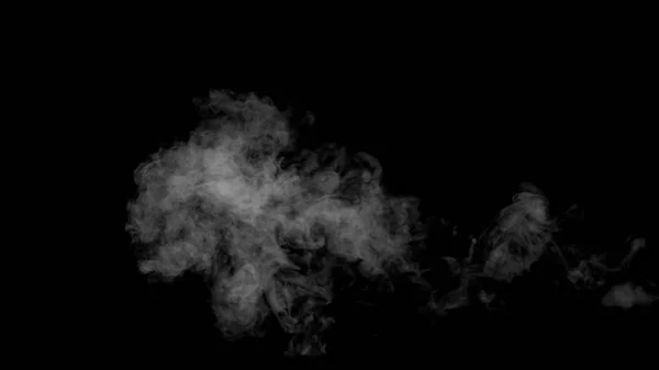 黒い背景に白い水蒸気 — ストック写真