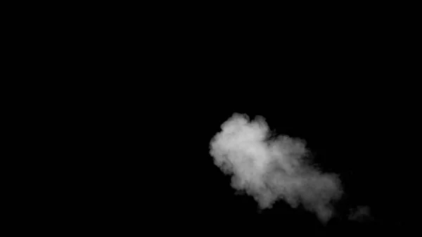 Vapor de agua blanca sobre fondo negro — Foto de Stock