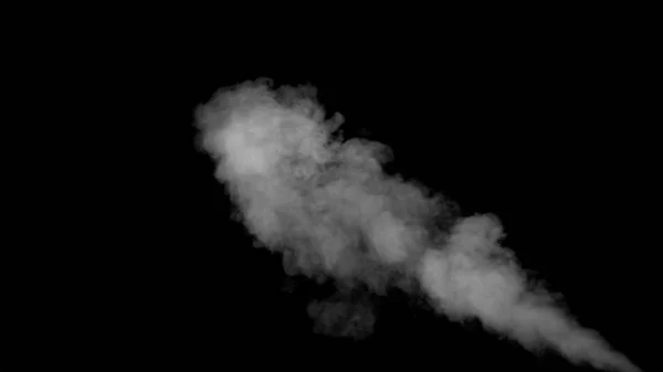 White Water Vapour on Black Background — Stock Photo, Image