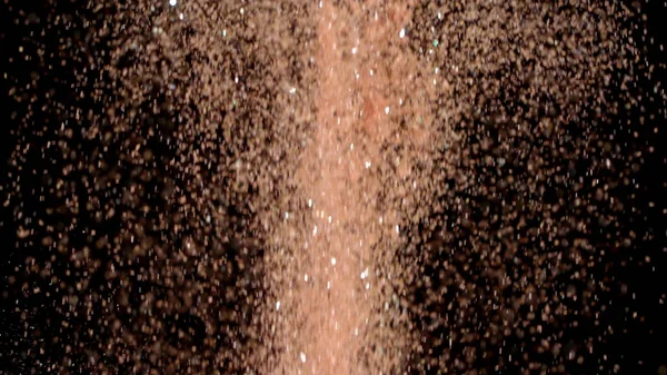 Realista Glitter Explodindo em fundo preto . — Fotografia de Stock