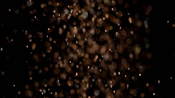Esplosione di glitter realistici su sfondo nero . — Foto Stock