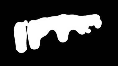 Siyah ekran arka plan üzerinde beyaz mürekkep damlama