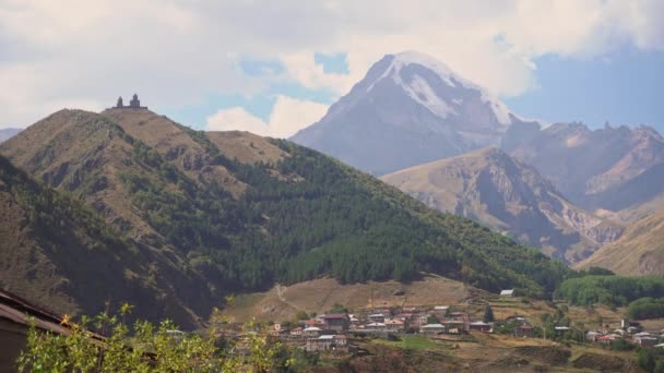 Pohled z pohoří Kavkaz, Gruzie — Stock video