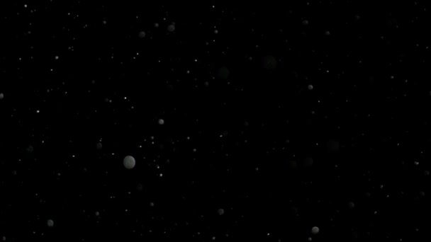 Neige au ralenti sur fond noir ,