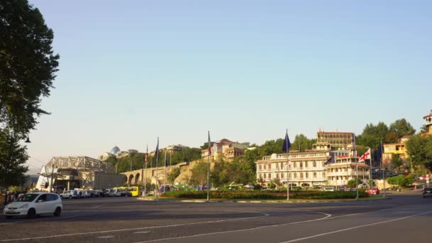 Panoramatický pohled z Tbilisi, Gruzie — Stock video