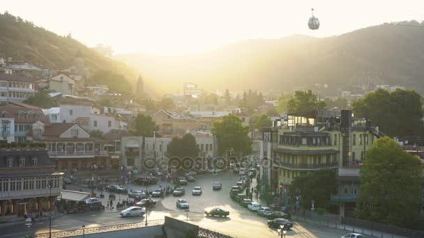 Panorama miasta z Tbilisi, Gruzja — Wideo stockowe