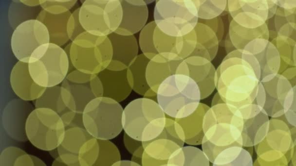 Golden Bokeh Lights Blinking Background — Stock Video