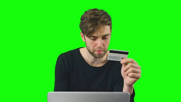 Typing Credit Card Number — Stock Photo, Image