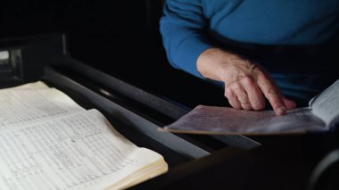 İletken bir orkestra çukuru levha müzik çalışmaları