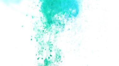 Turkuaz ve mavi mürekkep su