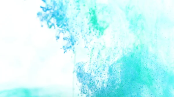 물에 터키석과 블루 잉크 — 스톡 사진