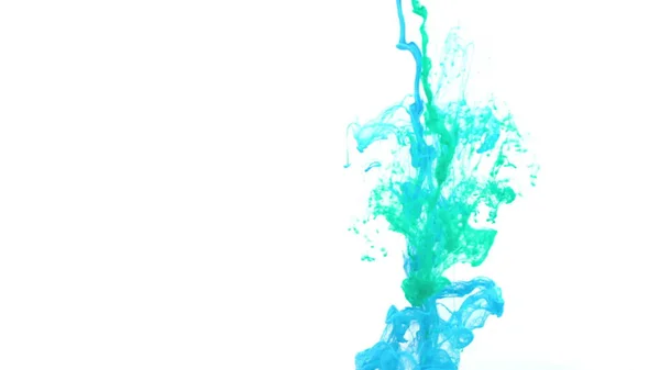 Turkusowy i niebieski Ink in Water — Zdjęcie stockowe