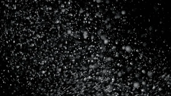 Real Falling Snow on a Black Background — Stock Photo, Image