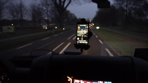 GPS-navigering på smartphone — Stockvideo