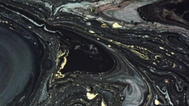 Ağır çekim petrol mürekkep parlak Collors kabarcıklar