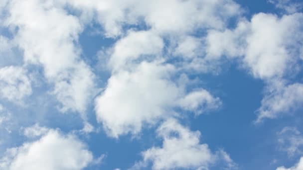 Cielo azul con nubes blancas — Vídeo de stock