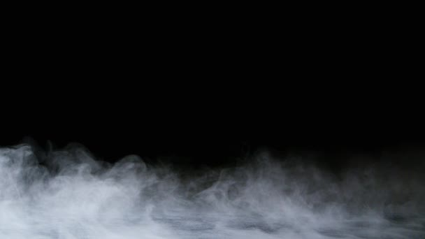 Superposición realista de nubes de humo de hielo seco niebla — Vídeo de stock
