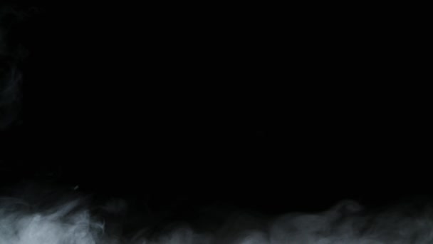 Realistische Trockeneis Rauch Wolken Nebelschwaden Overlay — Stockvideo
