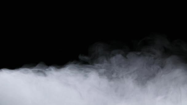 Realisztikus száraz jég füst felhők köd overlay — Stock videók
