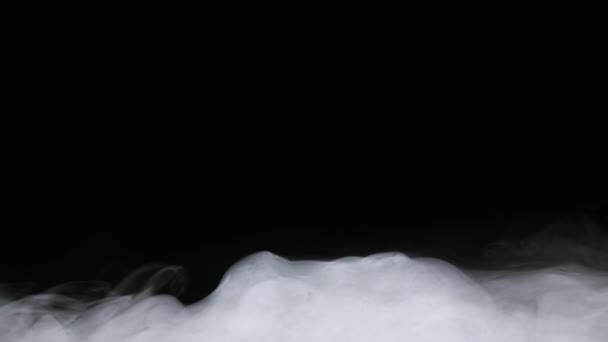 Revêtement réaliste de brouillard de nuages de fumée de glace sèche — Video