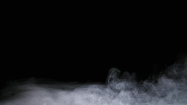 Realistyczne suchy lód dym chmury mgła nakładka — Wideo stockowe