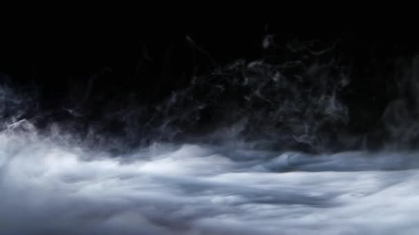 Realistic Dry Ice Smoke Clouds Fog Overlay — Stock Video