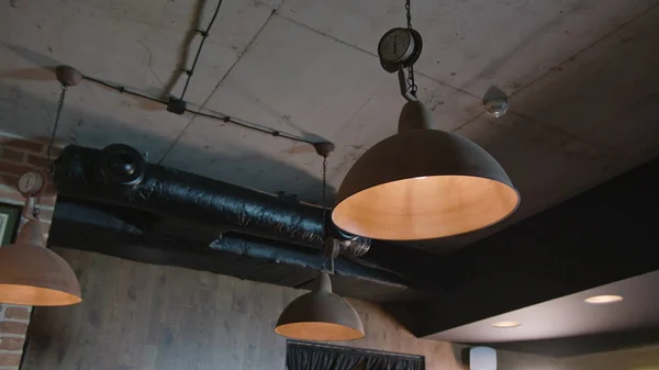 Hanging Lamps in a Cafe — Stock Photo, Image