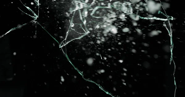 Gelo reale su una finestra Sfondo nero . — Foto Stock