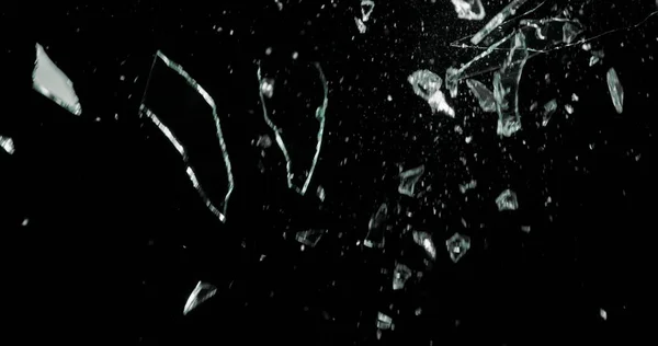 Kara Pencere Arkaplanındaki Gerçek Buz. — Stok fotoğraf