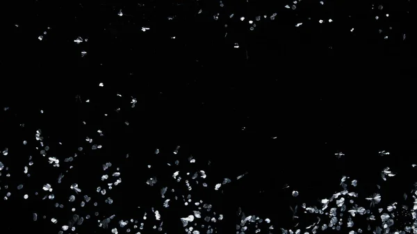 Real Frost på ett fönster svart bakgrund. — Stockfoto