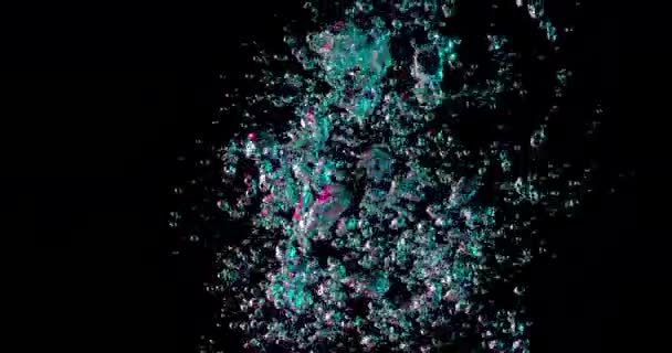Bubbles Biru Disperse — Stok Video