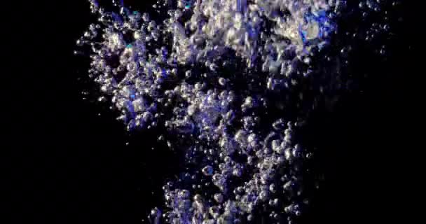 Su kabarcıkları Siyah Arkaplan — Stok video