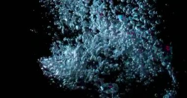 Mavi Baloncuklar Siyah Arkaplan