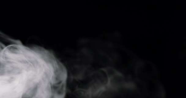Kouřové víření na černém — Stock video