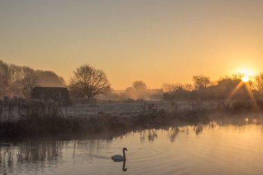 Thames Nehri üzerinde gündoğumu