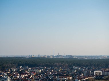 Şehri kuşbakışı bakış açısından. Minsk, Beyaz Rusya.
