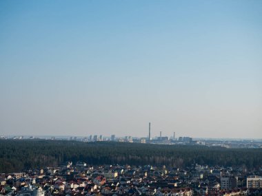 Şehri kuşbakışı bakış açısından. Minsk, Beyaz Rusya.