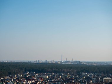 Şehri kuşbakışı bakış açısından. Minsk, Beyaz Rusya.