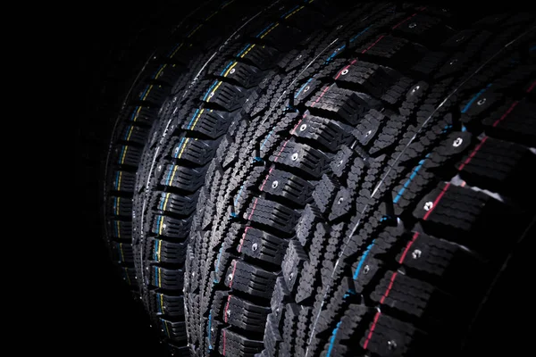 Protector of automobile tires. A number of automobile tires — Stock Photo, Image