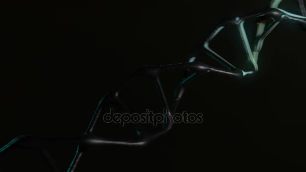 Destruction ou purification de la chaîne d'ADN sur un fond sombre .