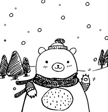 Sevimli ayı Merhaba