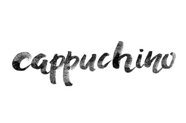 CAPUCINO mürekkep fırça el çizilmiş yazı