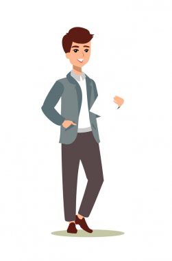 İşadamı karakter kümesi. Karakter animasyon. Erkek şahsiyet Oluşturucu. Farklı adam duruşlar. Vektör şahsiyet ayarla.