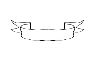 Hamd çizilmiş şerit afiş. Elle çizilmiş vektör Vintage afiş. Mürekkep illüstrasyon kroki.