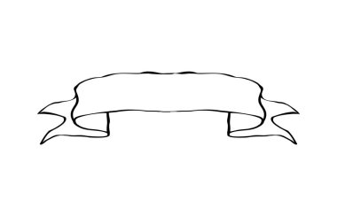 Hamd çizilmiş şerit afiş. Elle çizilmiş vektör Vintage afiş. Mürekkep illüstrasyon kroki.