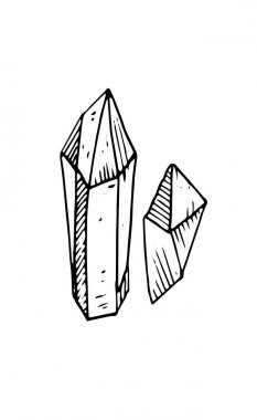 çizilmiş kristalleri ver. Romantik dekoratif izole elemanları gretting kartı, hediye kağıt, düğün dekor için mükemmel.