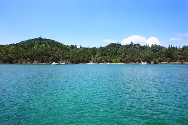 Vista de barcos en el puerto de Russell, Nueva Zelanda — Foto de Stock