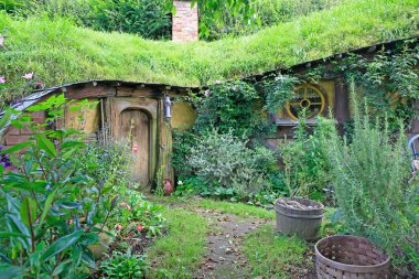 Matamata, Yeni Zelanda - 15 Ocak 2015: Hobbitköy - kurgusal v
