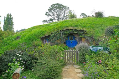 Matamata, Yeni Zelanda - 15 Ocak 2015: Hobbitköy - kurgusal v